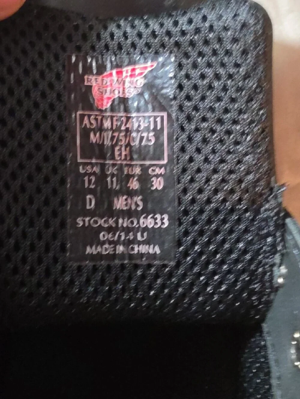Red Wing Shoes Black Slip-On Work Loafers with Red Logo Tab